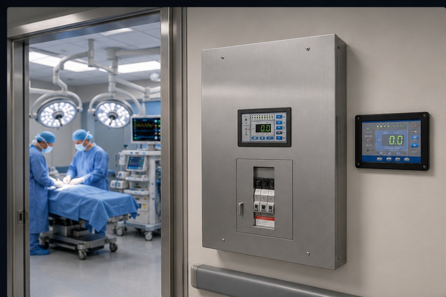 Isolated Power Panel (IPP) for hospital operating rooms — Bender, PG LifeLink & Schneider-compatible isolated power systems